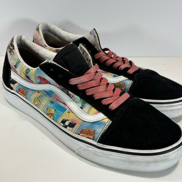 Vans Old Skool Shoes Men 10.5/W 12 Colorful Loteria Patchwork Los Skate Sneakers - Picture 4 of 8
